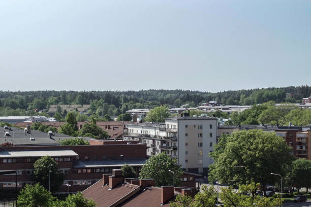 istock High angle view of buildings against clear sky 1481171205