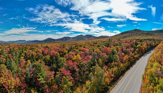 fall colors in New England on the iconic Kancamagus highway