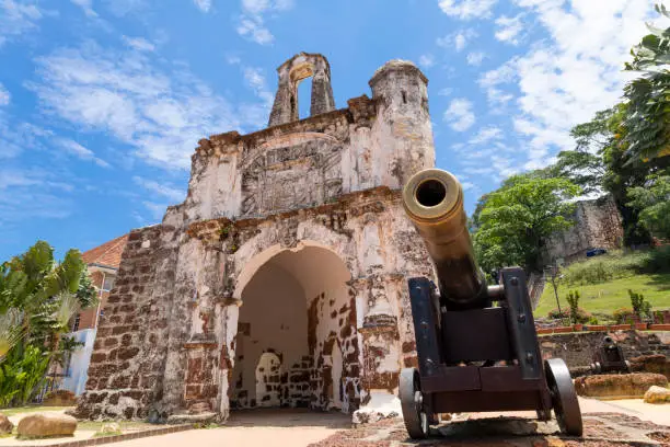 Photo of A famosa Fortress melaka. The remaining part of the ancient fortress of malacca, Malaysia