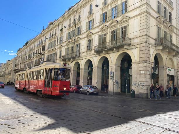 istock Italy - Torino - Architecture in the downtown and tramway 1481184100