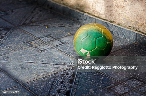 istock Playing Football Is A Good Sport - Colored Ball 1481186699