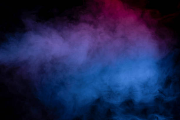 istock Blue and purple steam on a black background. 1481191959