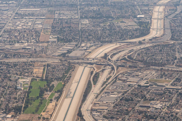 istock Aerial view of a freeway interchange 1481192131