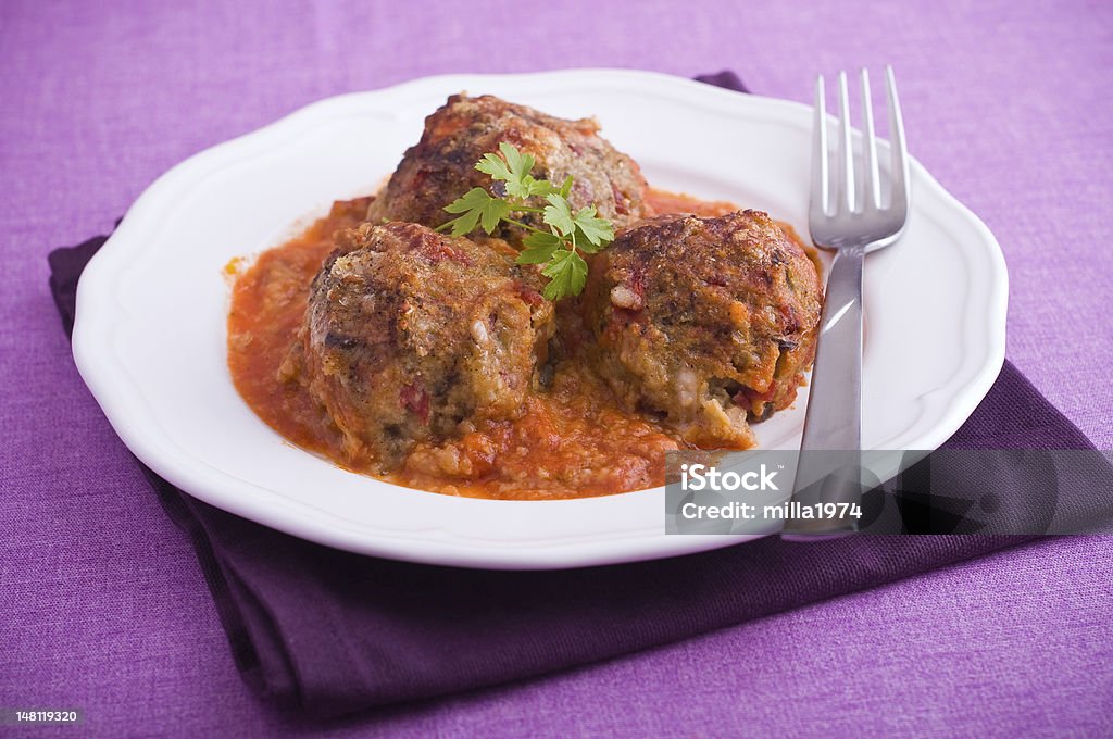 Meatballs in tomato sauce Meatballs in tomato sauce. Eggplant Stock Photo