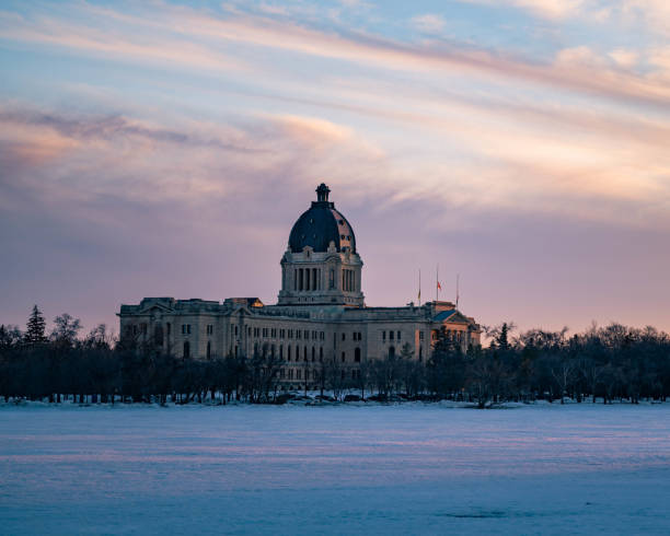 istock Saskatchewan Legislature Building at Wascana Park in Spring at Sunset 1481193805