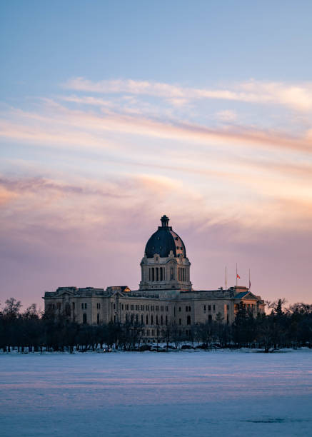 istock Saskatchewan Legislature Building at Wascana Park in Spring at Sunset 1481193813