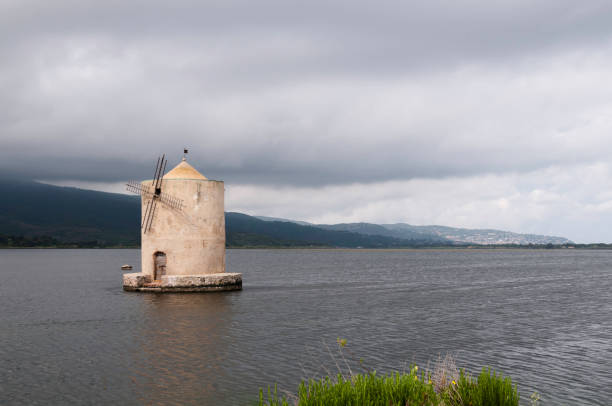 istock The lonely windmill in the beautifull lagoon 1481196301
