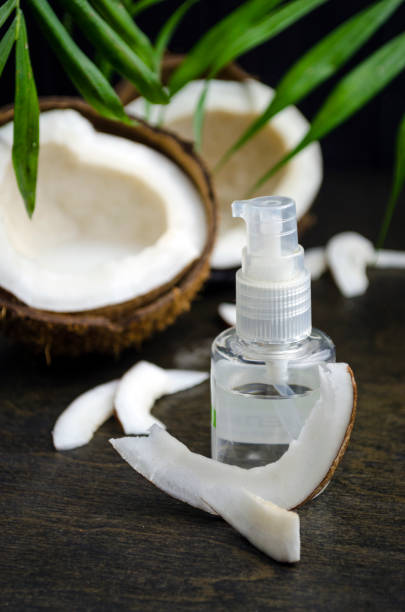 istock Coconut hair oil in a bottle 1481199834