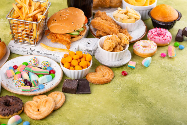 istock Assortment of various unhealthy junk food. 1481201439