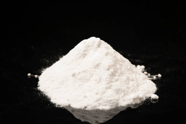istock Cocaine powder on a black background. 1481202510