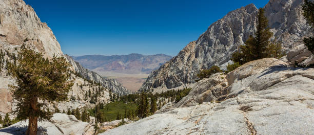 istock Green mountain valley panorama with tall rock cliffs 1481204552