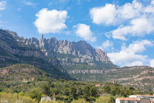 Montserrat mountain, Barcelona's landmark. During a spring sunny day