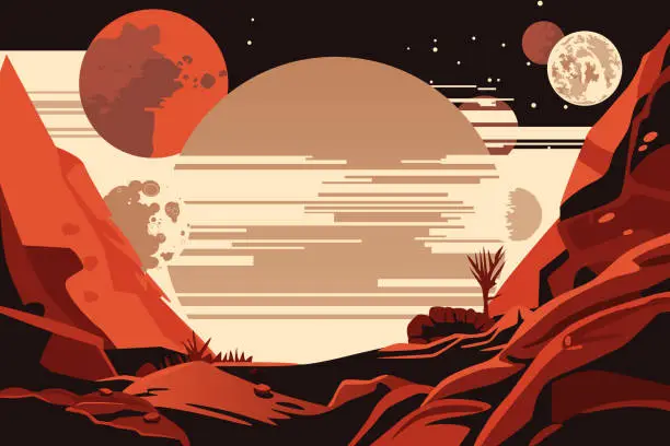 Vector illustration of Space Poster