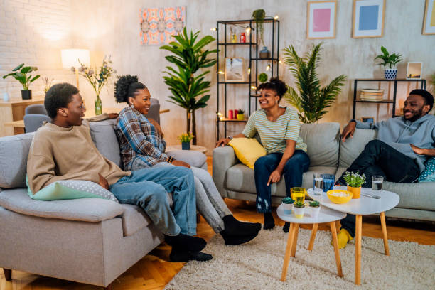 istock Friends chilling together at home 1481214355
