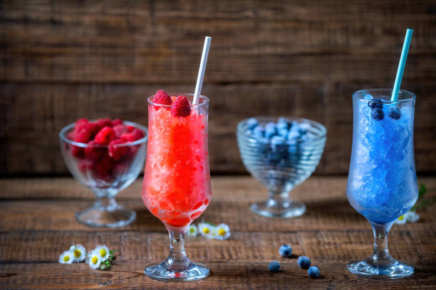 istock cold summer drink made from granite crushed ice juice 1481216924