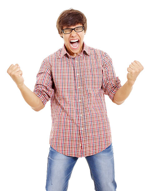 istock Guy shouts of joy 148121767