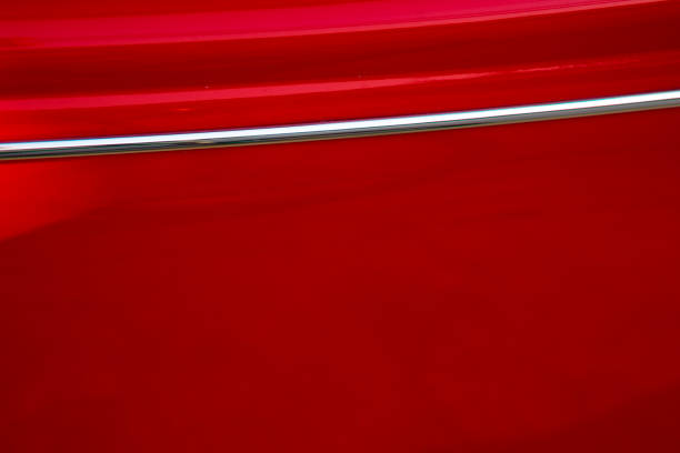 istock Red door of oldtimer car 1481218923