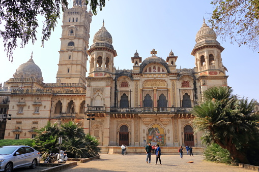 December 25 2022 - Vadodara, Baroda, Gujarat in India: People visit the Laxmi Vilas Palace