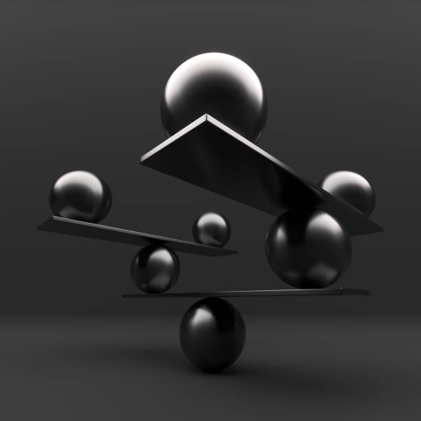 istock Equilibrium balance. Geometric concept. Minimal modern background 1481220186