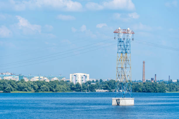 istock Electricity transmission towers and power lines. 1481221159