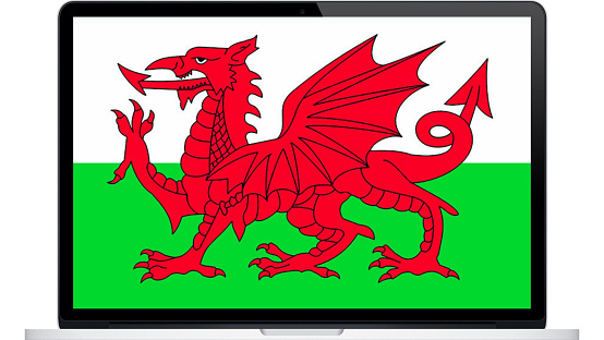 Color flag of the country on the tablet, illustration