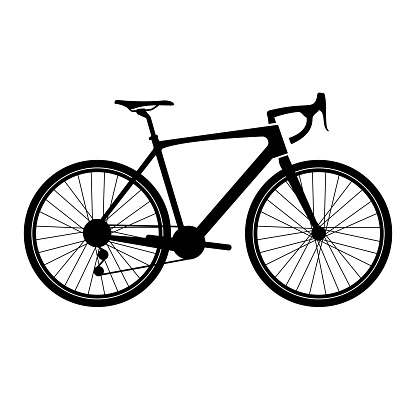 Racing Bicycle, Bicycle, In Silhouette, Cycling, Vector