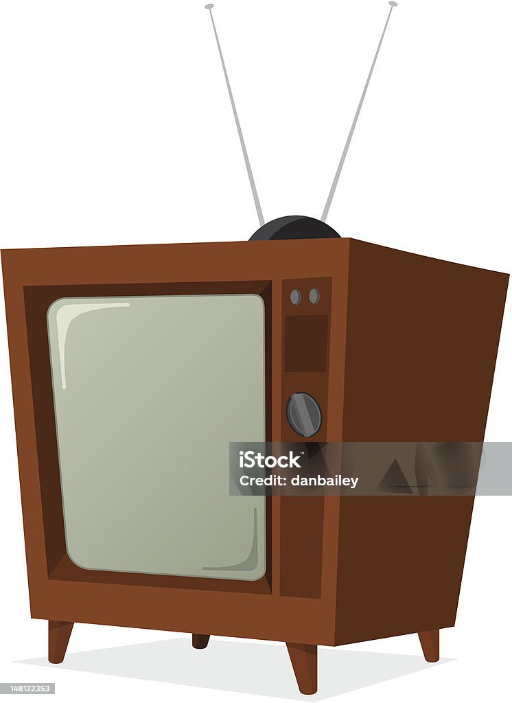 Retro TV This is a vector illustration of a vector television. Old stock vector