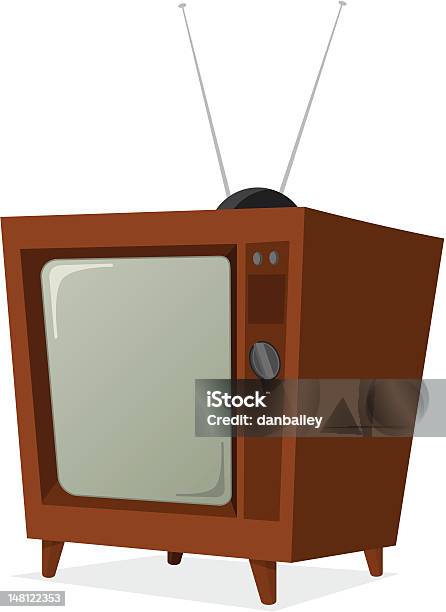 Retro Tv Stock Illustration - Download Image Now - Old, Television Set, Analog