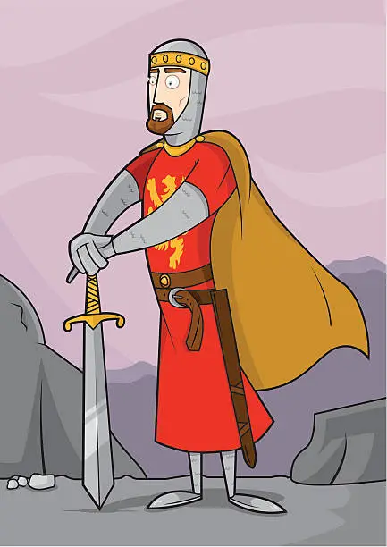 Vector illustration of King Arthur