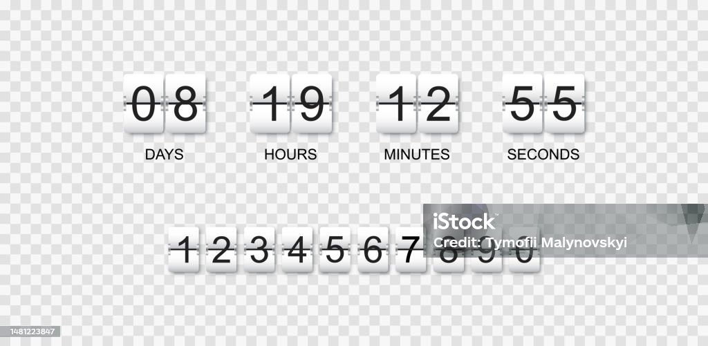 Countdown Timer Clock Countdown Display Vector Eps 10 Stock ...