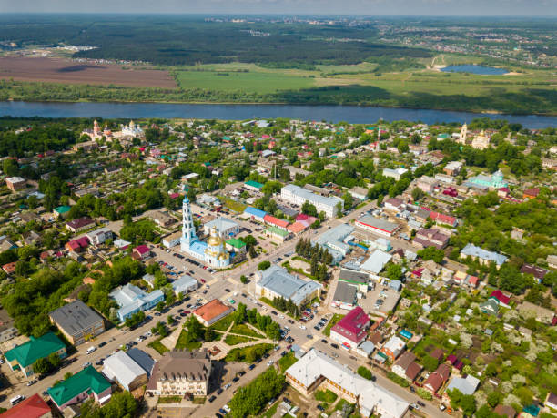 istock Kashira town with Orthodox churches 1481229167