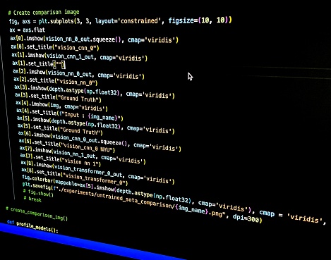 Programing Machine Learning Algorithms In Python Language Stock Photo ...