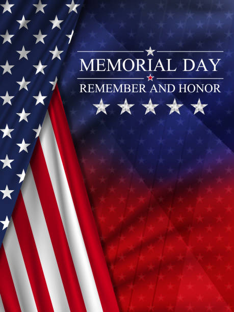 Memorial day background. National holiday of the USA. United states flag vertical poster. Vector illustration. Memorial day background. National holiday of the USA. United states flag vertical poster. Vector illustration. memorial day stock illustrations