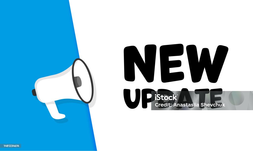 Latest Update Vector New Update Flat Blue New Update Banner Vector Illustration Stock ...