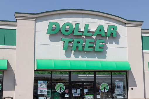 Logansport - Circa April 2023: Dollar Tree Discount Store. Dollar Tree offers an eclectic mix of products for a dollar and a quarter.