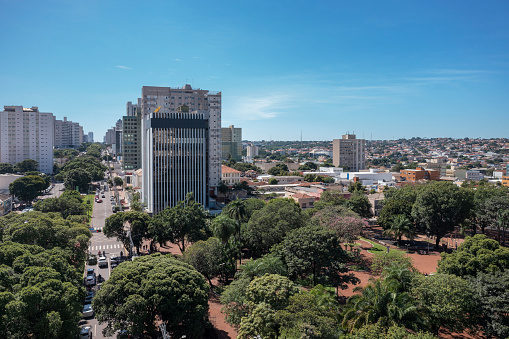 Ary Coelho Square seen from above, Campo Grande, MS, Brazil
