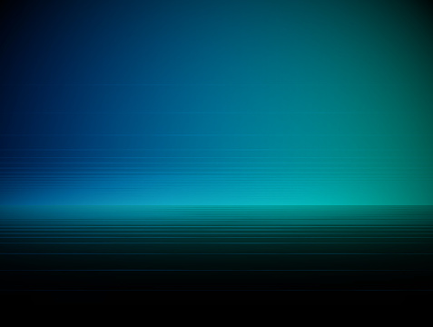 Bright turquoise blue colored subtle vaporwave synthwave style empty blank horizon vector background illustration with copy space for text.