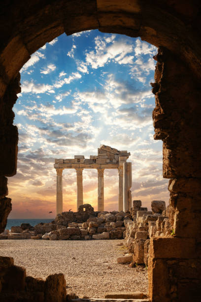 Temple of Apollon stock photo