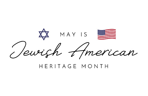 Jewish American Heritage Month card, background, May. Vector illustration. EPS10