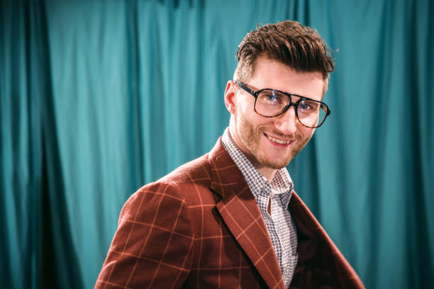 Happy hipster portrait.