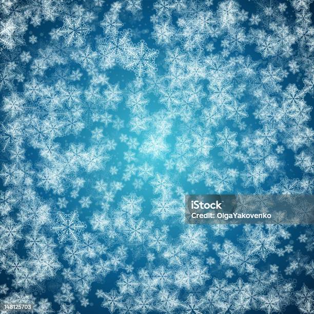 Снегопад — стоковая векторная графика и другие изображения на тему Абстрактный - Абстрактный, Блестящий, Векторная графика