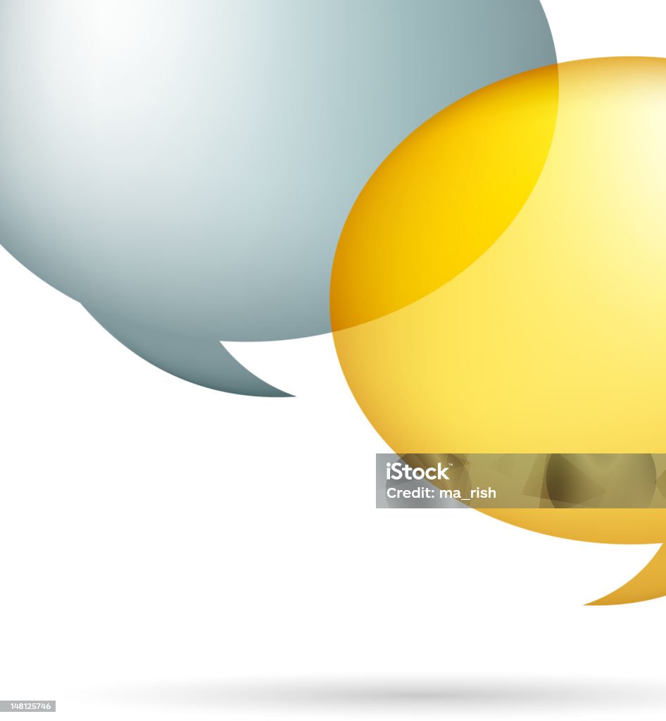 Discours de bulles de dialogue icône - clipart vectoriel de Bleu libre de droits