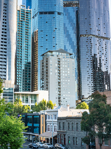 Jungle of Melbourne skyscrapers and contrasts of layers
