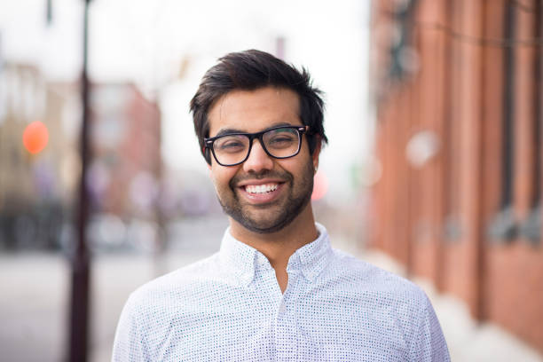 Portrait of an Indian Canadian Man stock photo
