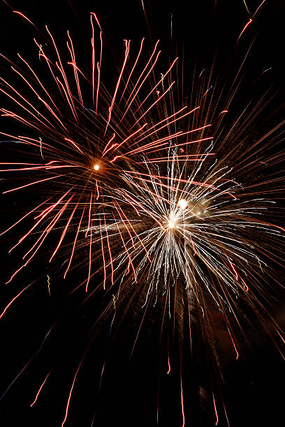 istock Red and White fireworks fill the night skies. 148127420