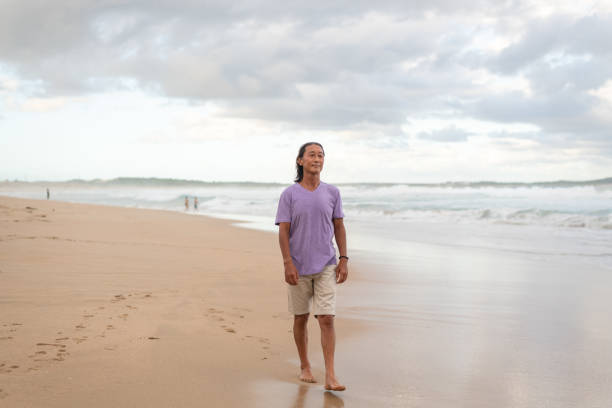 istock Enjoying an evening walk along the beach 1481275100