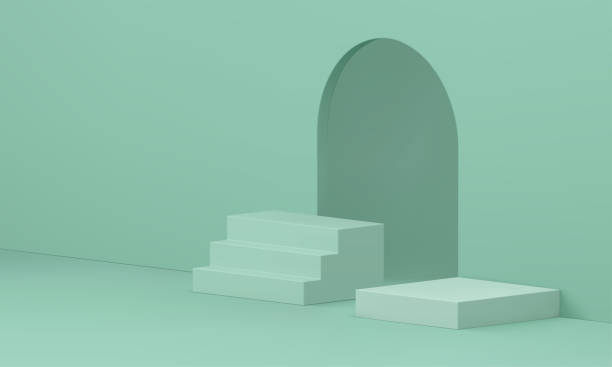 istock 3d pedestal geometric showroom interior archway entrance event celebration concert realistic vector 1481277160