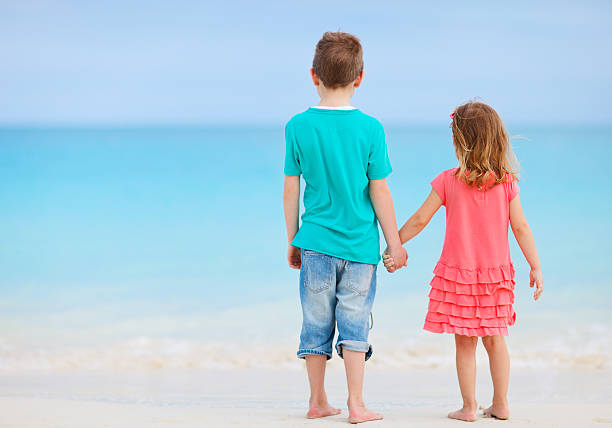 istock Small kids at tropical beach 148127934