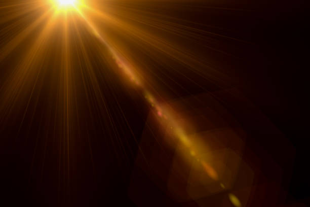 istock Digital sun rays light rendering isolated on the black background for overlay design or screen blending photo editing 1481281980