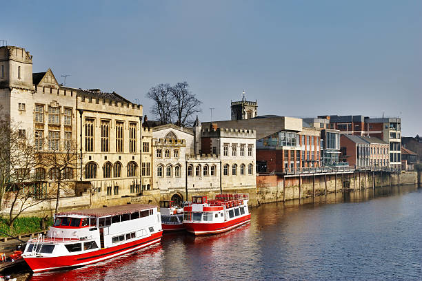istock Ferry Boats On River Ouse, York 148128595